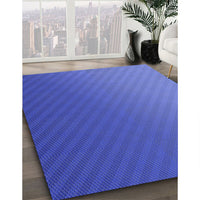 Patterned Light Slate Blue Rug, pat1041blu