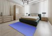 Patterned Light Slate Blue Rug in a Bedroom, pat1041blu