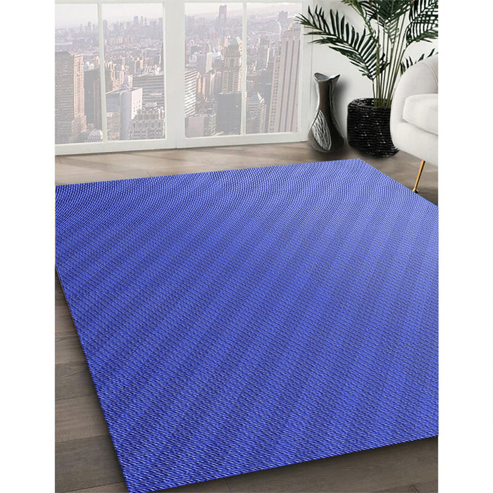 Patterned Light Slate Blue Rug in Family Room, pat1041blu