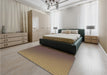 Patterned Copper Brown Rug in a Bedroom, pat1041brn