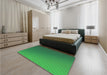 Patterned Forest Green Rug in a Bedroom, pat1041grn