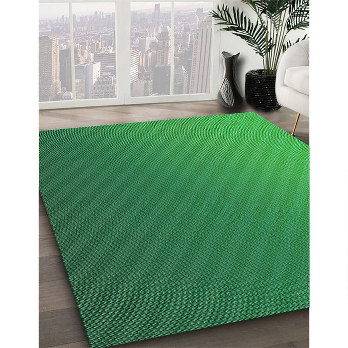 Patterned Forest Green Rug in Family Room, pat1041grn