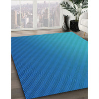 Patterned Blue Rug, pat1041lblu