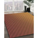 Patterned Orange Rug in Family Room, pat1041org