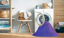 Machine Washable Transitional ly Purple Rug in a Washing Machine, wshpat1041pur