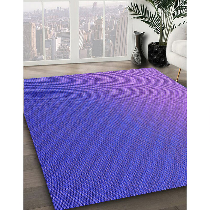Patterned Purple Rug in Family Room, pat1041pur