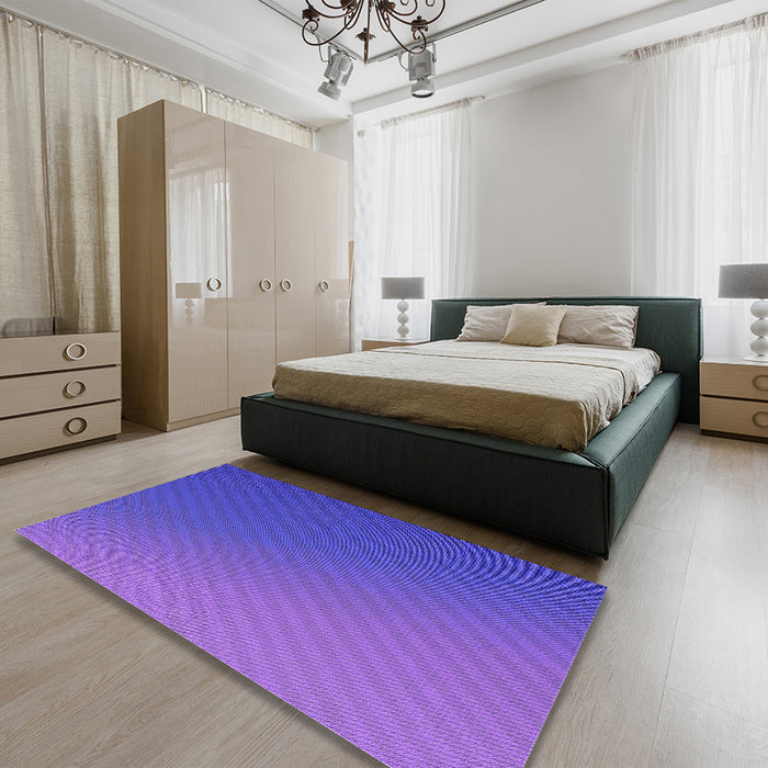 Patterned Purple Rug in a Bedroom, pat1041pur
