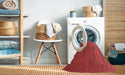 Machine Washable Transitional Red Rug in a Washing Machine, wshpat1041rd