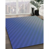 Patterned Light Purple Blue Novelty Rug, pat1041