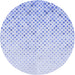 Square Patterned Lavender Blue Rug, pat1042blu