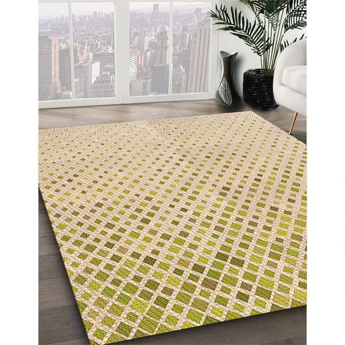 Machine Washable Transitional Golden Blonde Gold Rug in a Family Room, wshpat1042org