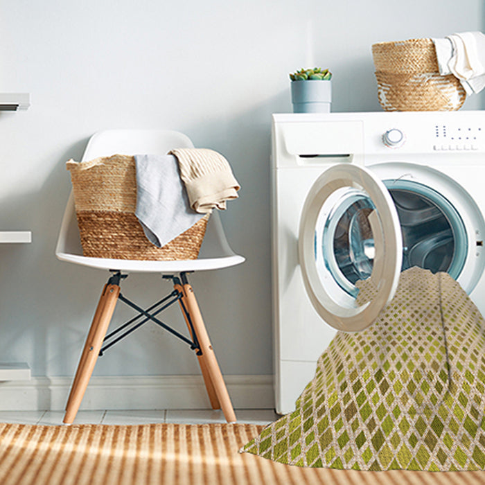 Machine Washable Transitional Golden Blonde Gold Rug in a Washing Machine, wshpat1042org