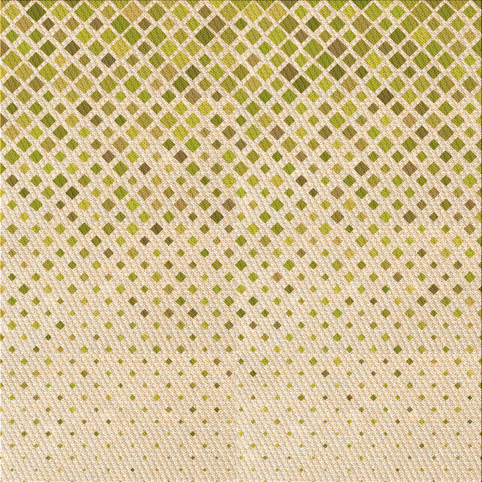 Round Patterned Golden Blonde Gold Rug, pat1042org