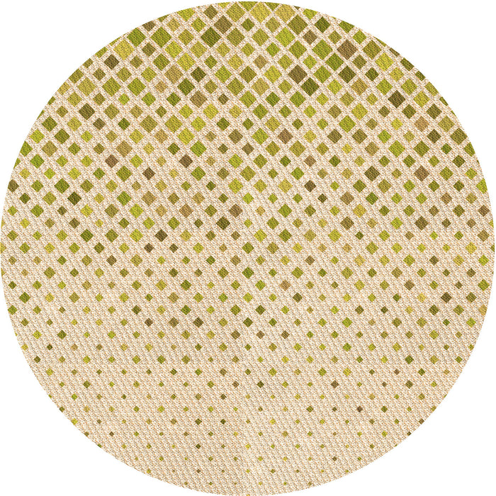 Square Patterned Golden Blonde Gold Rug, pat1042org