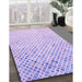 Patterned Purple Mimosa Purple Rug in Family Room, pat1042pur