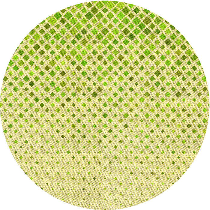 Square Patterned Tea Green Rug, pat1042yw