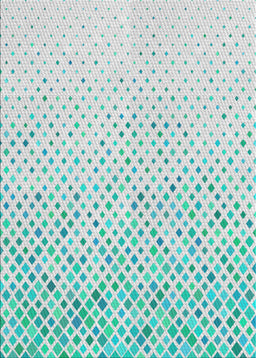 Patterned Pale Turquoise Blue Novelty Rug, pat1042