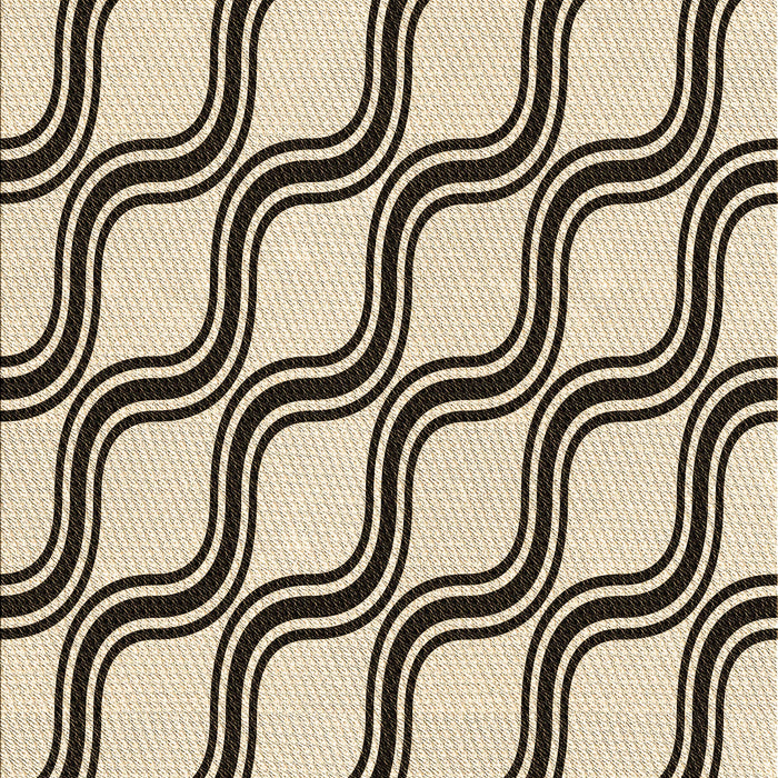 Patterned Vanilla Gold Rug, pat1043brn