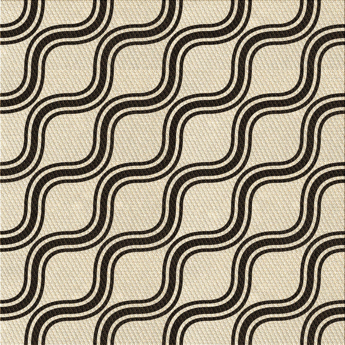 Round Machine Washable Transitional Vanilla Gold Rug, wshpat1043brn