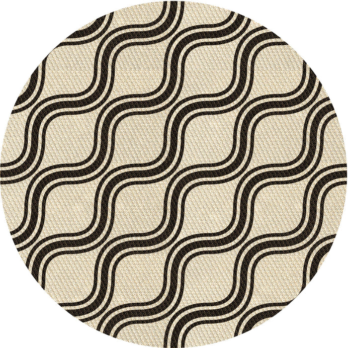 Square Patterned Vanilla Gold Rug, pat1043brn
