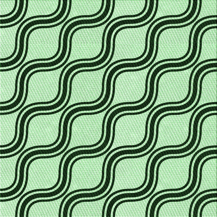 Round Patterned Mint Green Rug, pat1043grn