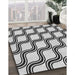 Patterned Platinum Gray Rug in Family Room, pat1043gry