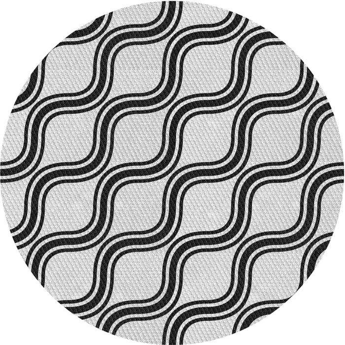 Square Patterned Platinum Gray Rug, pat1043gry
