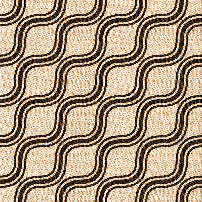 Round Patterned Golden Blonde Gold Rug, pat1043org