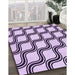 Machine Washable Transitional Purple Rug in a Family Room, wshpat1043pur