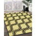 Machine Washable Transitional Mustard Yellow Rug in a Family Room, wshpat1043yw