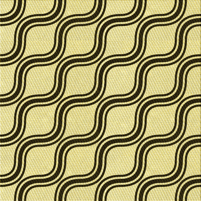 Round Patterned Mustard Yellow Rug, pat1043yw