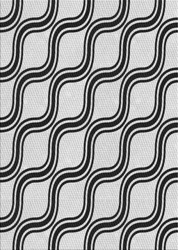 Patterned Light Black Novelty Rug, pat1043