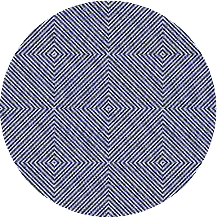 Square Patterned Night Blue Rug, pat1044blu