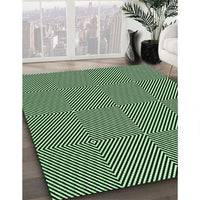 Patterned Light Green Rug, pat1044grn