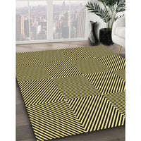 Patterned Midnight Gray Rug, pat1044yw