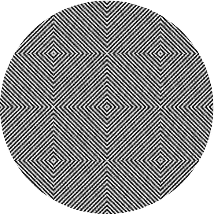 Sideview of Patterned Light Gray Novelty Rug, pat1044