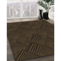 Patterned Midnight Gray Rug, pat1045brn