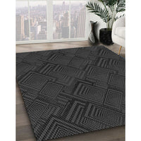 Patterned Midnight Gray Rug, pat1045gry