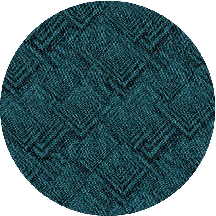 Square Machine Washable Transitional Teal Green Rug in a Living Room, wshpat1045lblu