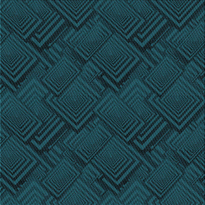 Round Patterned Teal Green Rug, pat1045lblu