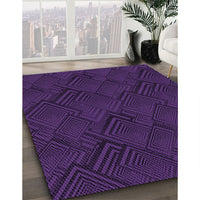 Patterned Deep Purple Rug, pat1045pur