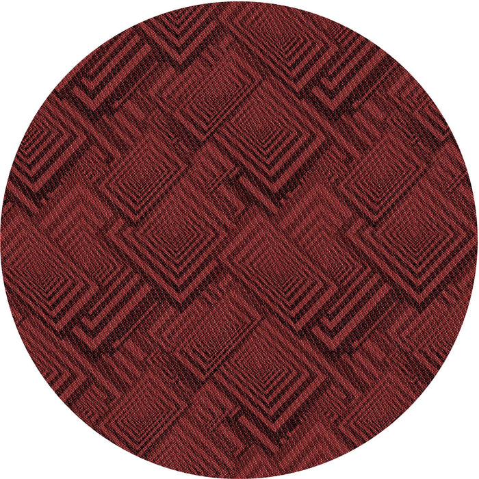 Square Patterned Red Rug, pat1045rd