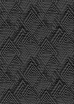 Patterned Carbon Gray Novelty Rug, pat1045