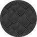 Sideview of Patterned Carbon Gray Novelty Rug, pat1045