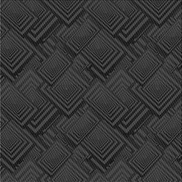 Square Patterned Carbon Gray Novelty Rug, pat1045