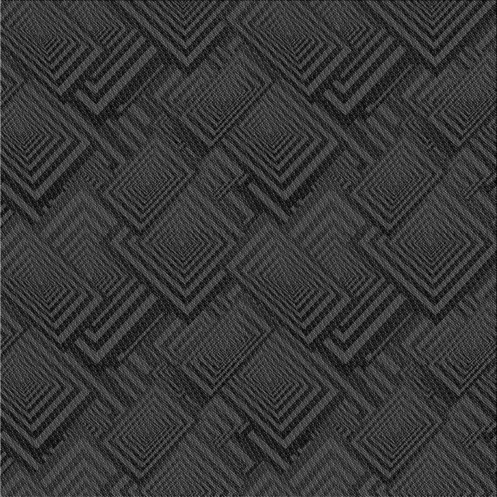 Square Patterned Carbon Gray Novelty Rug, pat1045