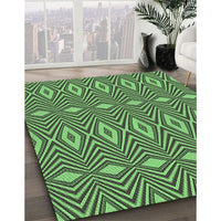 Patterned Green Rug, pat1046grn