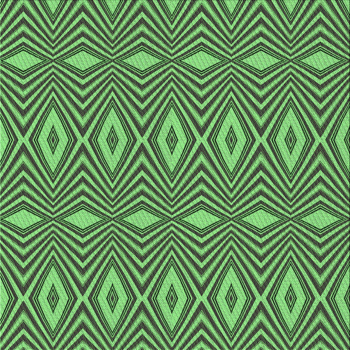 Round Machine Washable Transitional Green Rug, wshpat1046grn