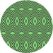 Square Patterned Green Rug, pat1046grn