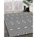 Patterned Silver Gray Rug in Family Room, pat1046gry